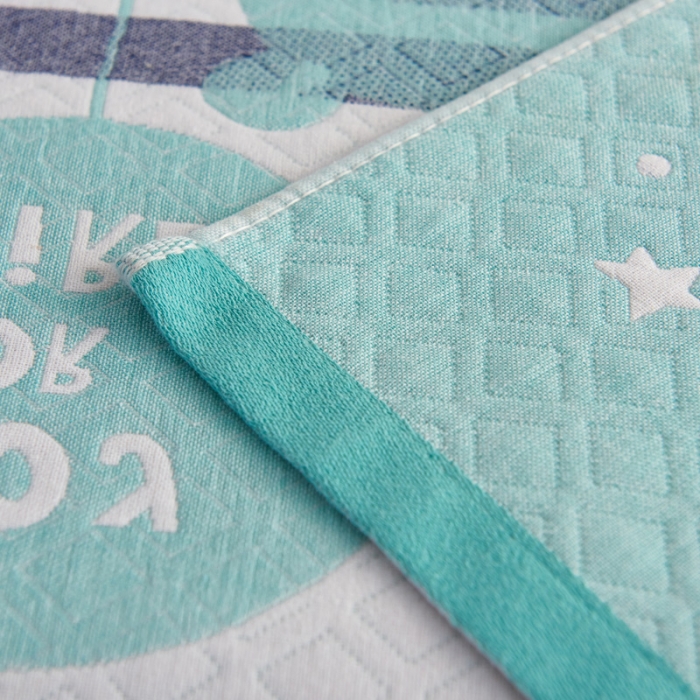 91家纺网 家纺一手货源 找家纺 朴尔 2020新款全棉加厚三层纱布枕巾 宝宝熊绿