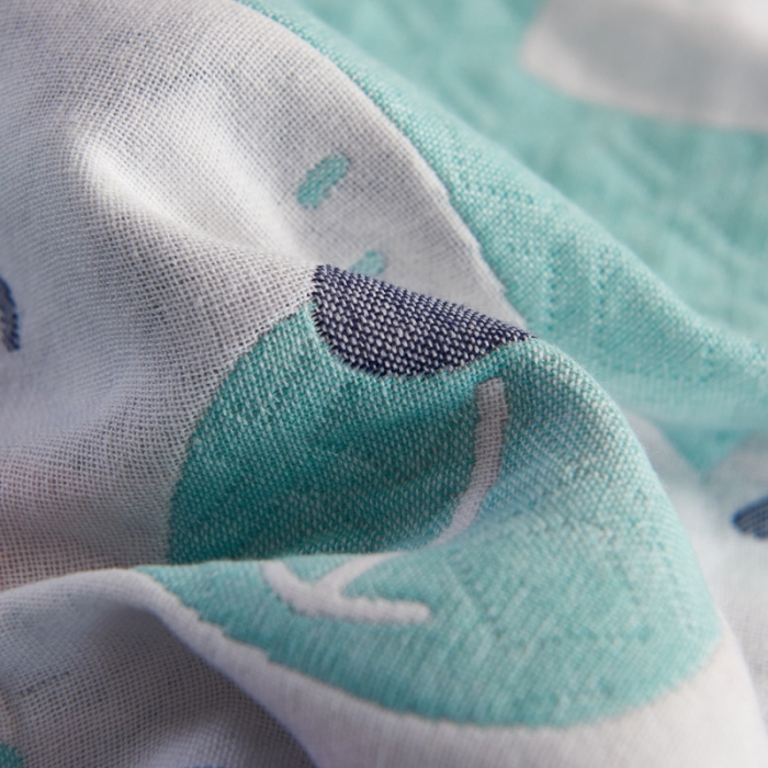 91家纺网 家纺一手货源 找家纺 朴尔 2020新款全棉加厚三层纱布枕巾 宝宝熊绿