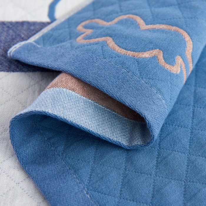 91家纺网 家纺一手货源 找家纺 朴尔 2020新款全棉加厚三层纱布枕巾 布偶熊兰