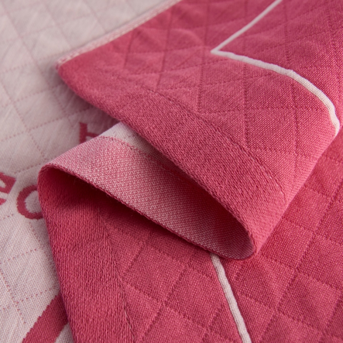 91家纺网 家纺一手货源 找家纺 朴尔 2020新款全棉加厚三层纱布枕巾 旅途粉