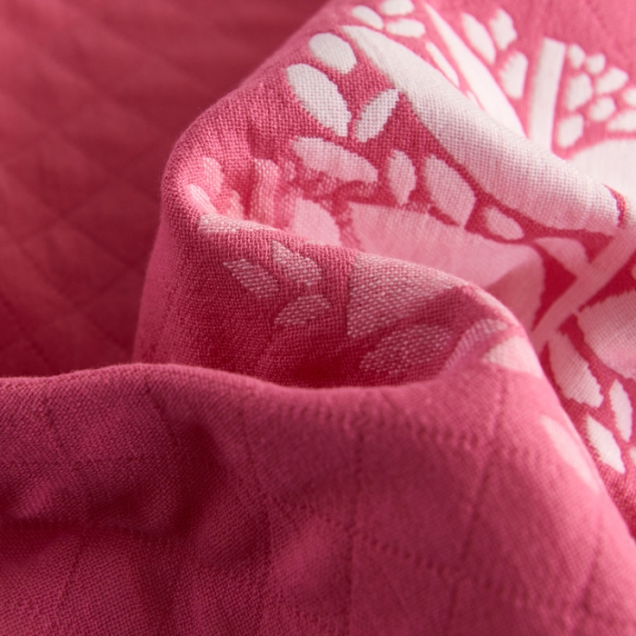 91家纺网 家纺一手货源 找家纺 朴尔 2020新款全棉加厚三层纱布枕巾 旅途粉