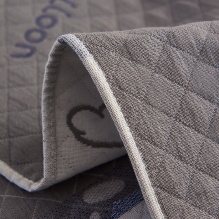 91家纺网 家纺一手货源 找家纺 朴尔 2020新款全棉加厚三层纱布枕巾 梦想熊灰