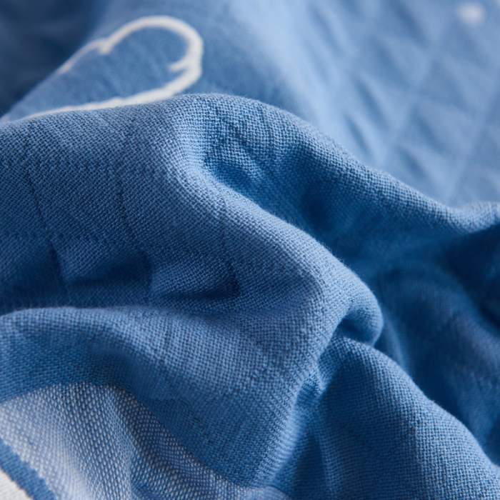 91家纺网 家纺一手货源 找家纺 朴尔 2020新款全棉加厚三层纱布枕巾 梦想熊兰