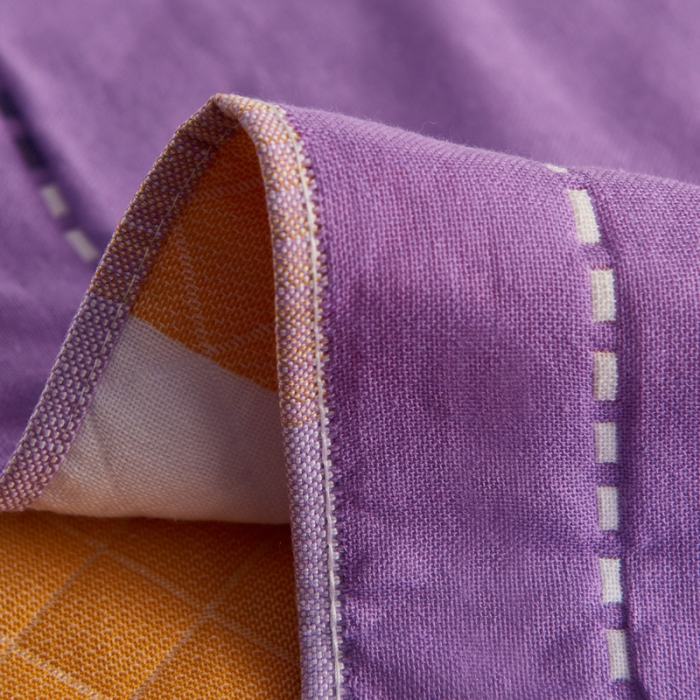 91家纺网 家纺一手货源 找家纺 朴尔 2020新款全棉加厚三层纱布枕巾 朴菊紫