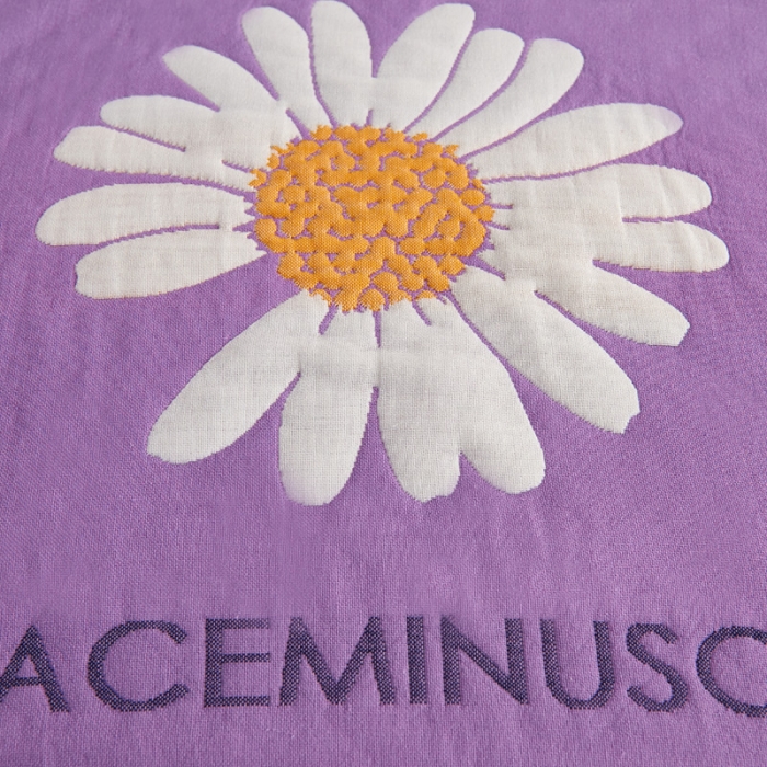 91家纺网 家纺一手货源 找家纺 朴尔 2020新款全棉加厚三层纱布枕巾 朴菊紫