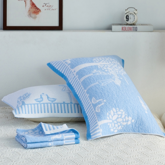 91家纺网 家纺一手货源 找家纺 朴尔 2020新款全棉加厚三层纱布枕巾 如梦兰