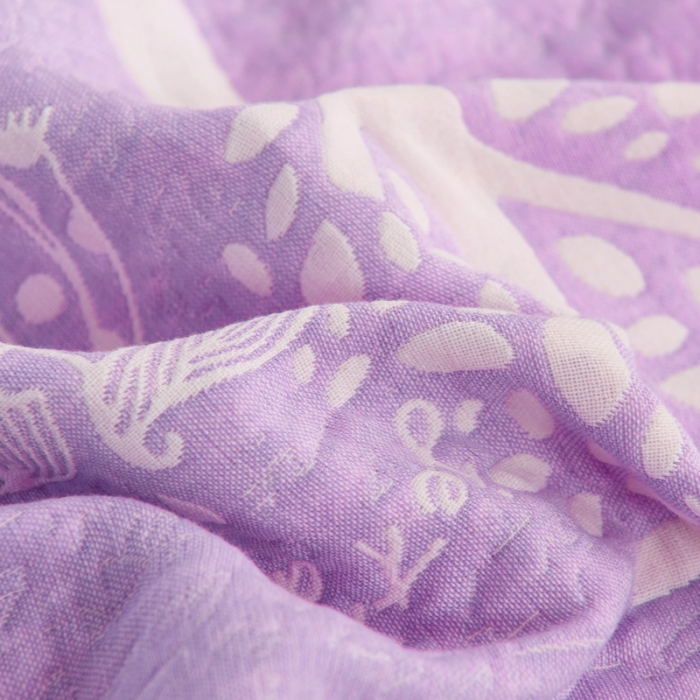 91家纺网 家纺一手货源 找家纺 朴尔 2020新款全棉加厚三层纱布枕巾 如梦紫