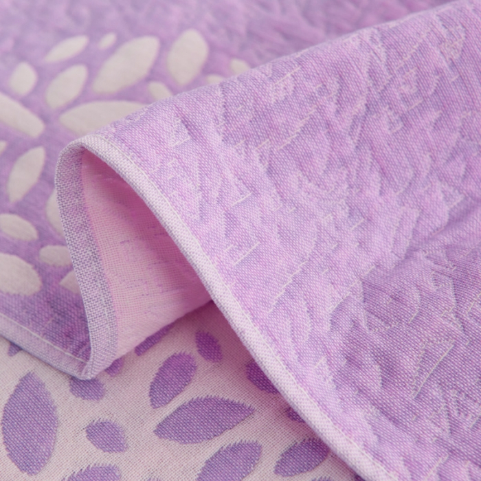 91家纺网 家纺一手货源 找家纺 朴尔 2020新款全棉加厚三层纱布枕巾 如梦紫