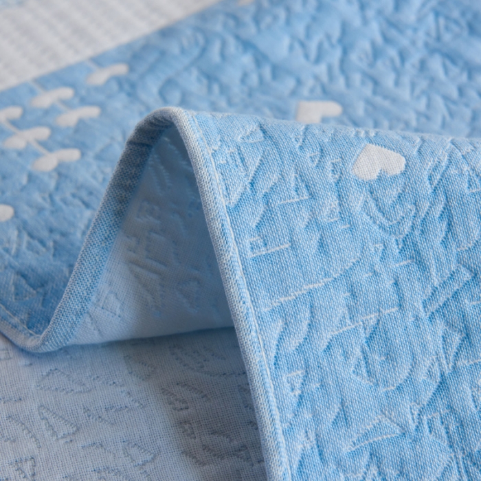 91家纺网 家纺一手货源 找家纺 朴尔 2020新款全棉加厚三层纱布枕巾 寻梦兰