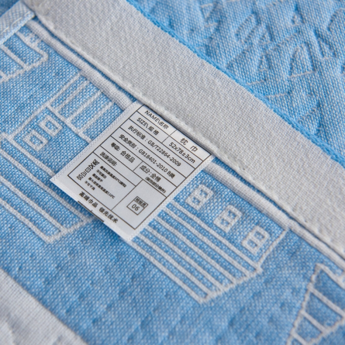 91家纺网 家纺一手货源 找家纺 朴尔 2020新款全棉加厚三层纱布枕巾 寻梦兰