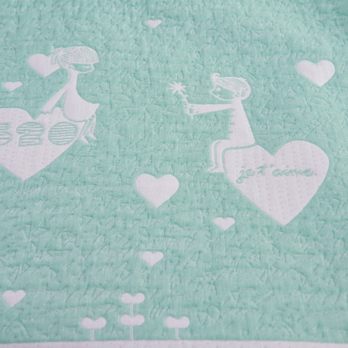 91家纺网 家纺一手货源 找家纺 朴尔 2020新款全棉加厚三层纱布枕巾 寻梦绿