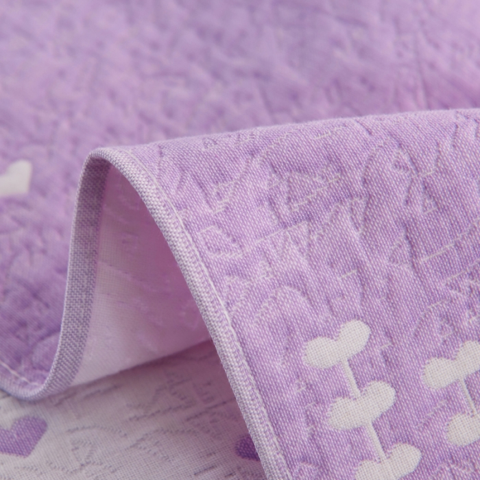 91家纺网 家纺一手货源 找家纺 朴尔 2020新款全棉加厚三层纱布枕巾 寻梦紫