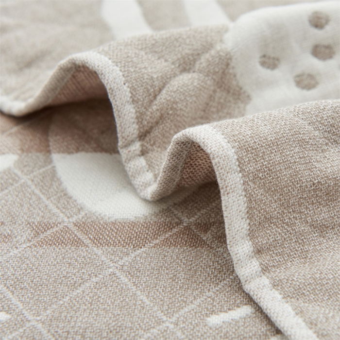 91家纺网 家纺一手货源 找家纺 朴尔 2020新款三层纱布枕巾 吉姆熊-灰