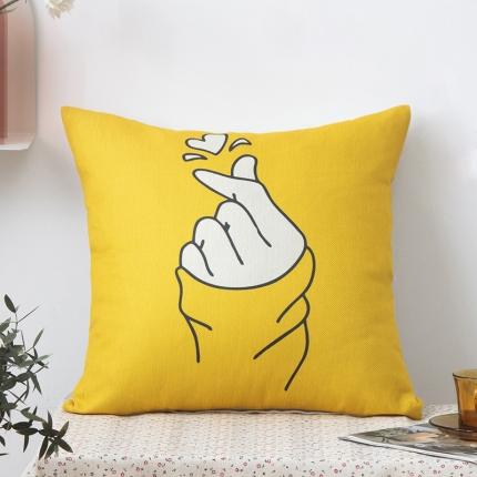 91家纺网 家纺一手货源 找家纺 （总）橘夏纺织品 2025新款简约风亚麻印花抱枕