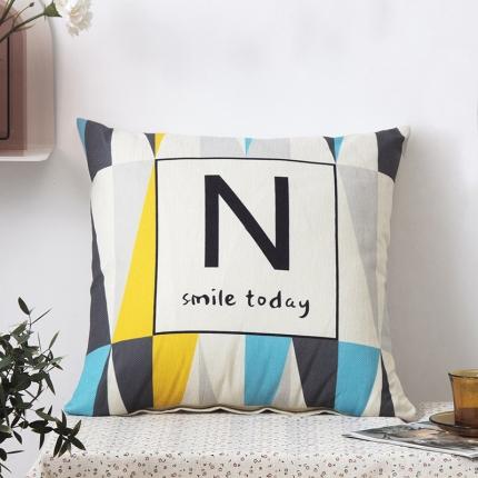 91家纺网 家纺一手货源 找家纺 （总）橘夏纺织品 2025新款简约风亚麻印花抱枕