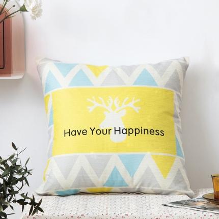 91家纺网 家纺一手货源 找家纺 （总）橘夏纺织品 2025新款简约风亚麻印花抱枕