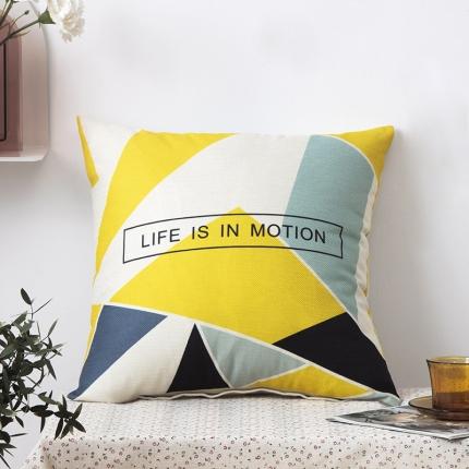 91家纺网 家纺一手货源 找家纺 （总）橘夏纺织品 2025新款简约风亚麻印花抱枕