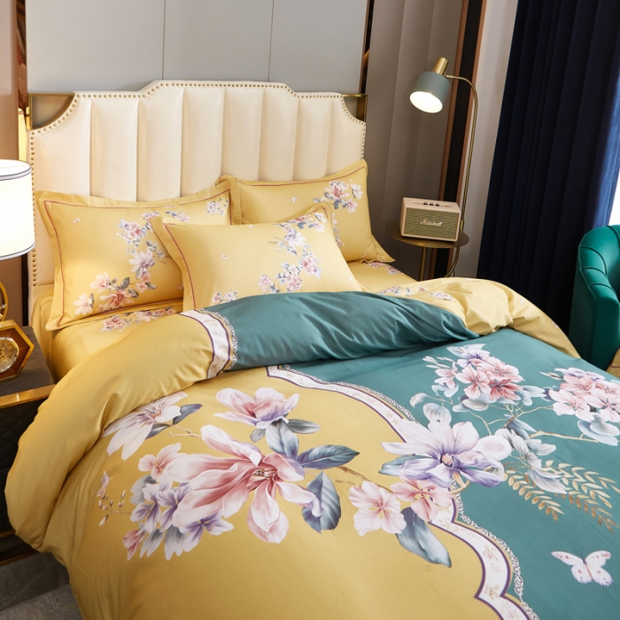 91家纺网 家纺一手货源 找家纺 （总2）雲归梦 2020新款全棉生态磨毛大版四件套