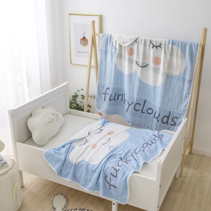 91家纺网 家纺一手货源 找家纺 （总）朴尔 2020新款全棉六层纱布儿童盖被毛巾被