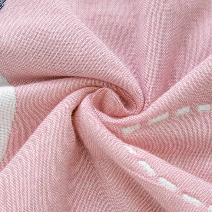 91家纺网 家纺一手货源 找家纺 朴尔 2020新款全棉六层纱布儿童盖被毛巾被 博士兔粉