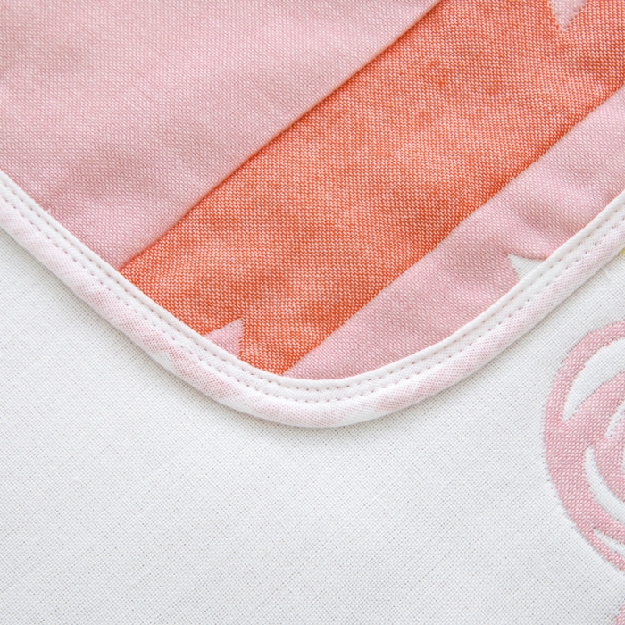 91家纺网 家纺一手货源 找家纺 朴尔 2020新款全棉六层纱布儿童盖被毛巾被 博士兔粉