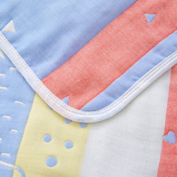 91家纺网 家纺一手货源 找家纺 朴尔 2020新款全棉六层纱布儿童盖被毛巾被 博士兔兰