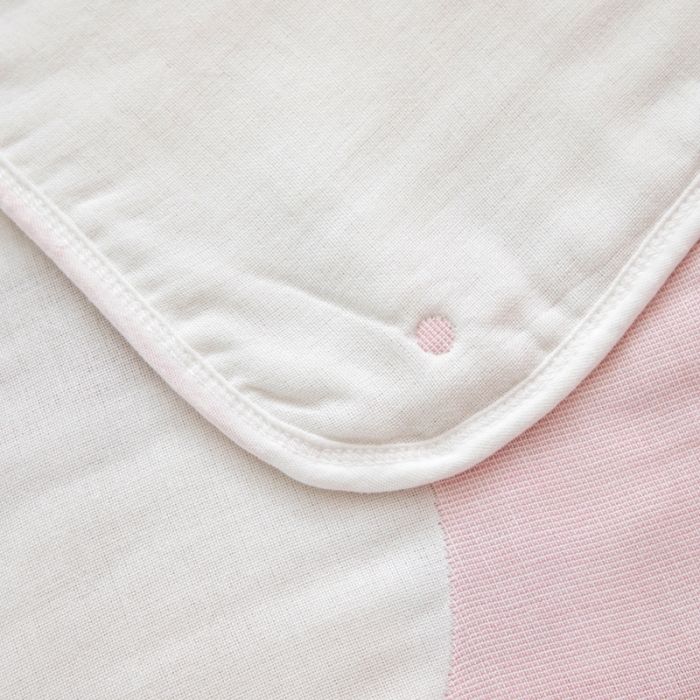 91家纺网 家纺一手货源 找家纺 朴尔 2020新款全棉六层纱布儿童盖被毛巾被 聪明鹿粉