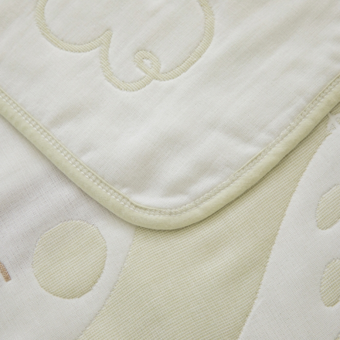 91家纺网 家纺一手货源 找家纺 朴尔 2020新款全棉六层纱布儿童盖被毛巾被 聪明鹿黄