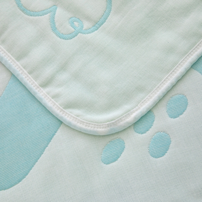 91家纺网 家纺一手货源 找家纺 朴尔 2020新款全棉六层纱布儿童盖被毛巾被 聪明鹿兰