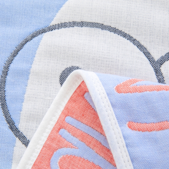 91家纺网 家纺一手货源 找家纺 朴尔 2020新款全棉六层纱布儿童盖被毛巾被 博士兔兰