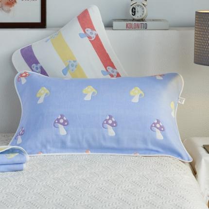 91家纺网 家纺一手货源 找家纺 朴尔 2020新款全棉六层纱布小花型枕巾 五彩蘑菇兰