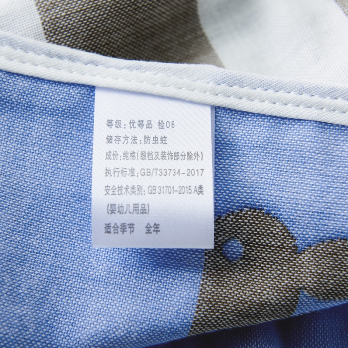 91家纺网 家纺一手货源 找家纺 朴尔 2020新款全棉六层纱布小花型枕巾 算数小兔兰