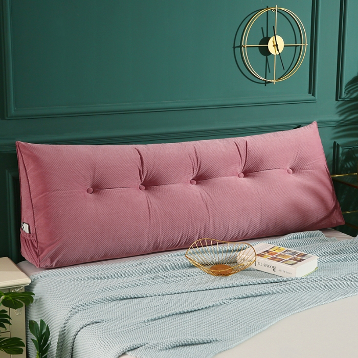 91家纺网 家纺一手货源 找家纺 永光家居 2020新款立体绒长三角靠垫 皮粉色