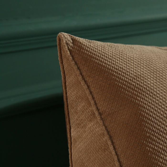 91家纺网 家纺一手货源 找家纺 永光家居 立体绒长三角靠垫 双人床头靠垫 大靠枕靠背 香槟色