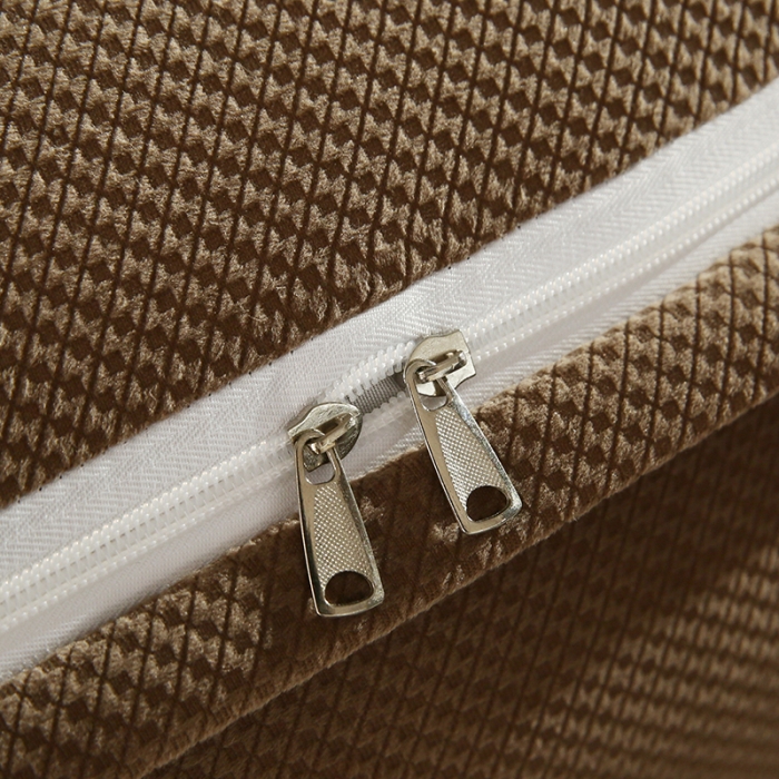 91家纺网 家纺一手货源 找家纺 永光家居 立体绒长三角靠垫 双人床头靠垫 大靠枕靠背 香槟色