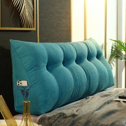 91家纺网 家纺一手货源 找家纺 永光家居 韩国绒三角靠垫加长 床头靠垫 双人床大靠枕靠背软包