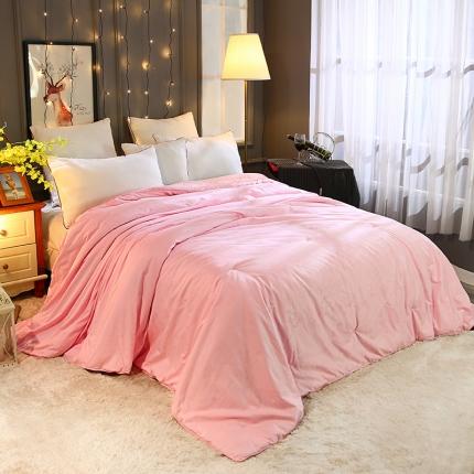 91家纺网 家纺一手货源 找家纺 元元被芯 2020新款全棉60s贡缎大提花蚕丝被 粉色