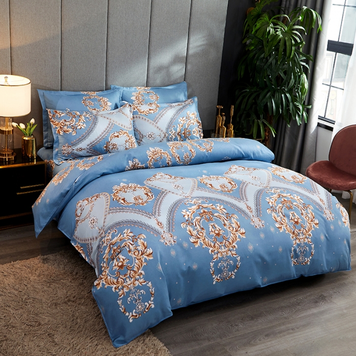 91家纺网 家纺一手货源 找家纺 艾裙海 2020新款斜纹加厚单被套 北欧风情