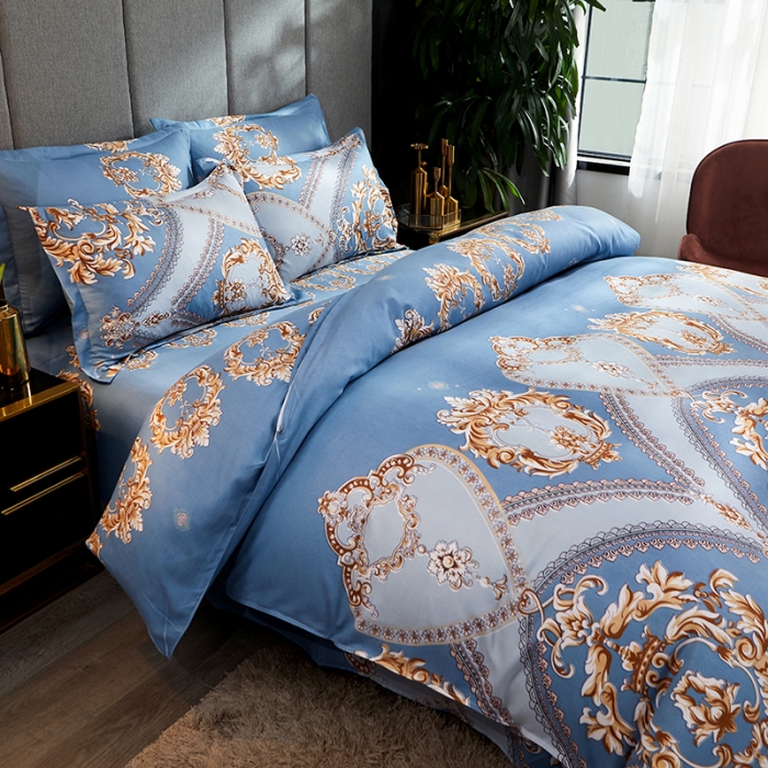 91家纺网 家纺一手货源 找家纺 艾裙海 2020新款斜纹加厚单被套 北欧风情