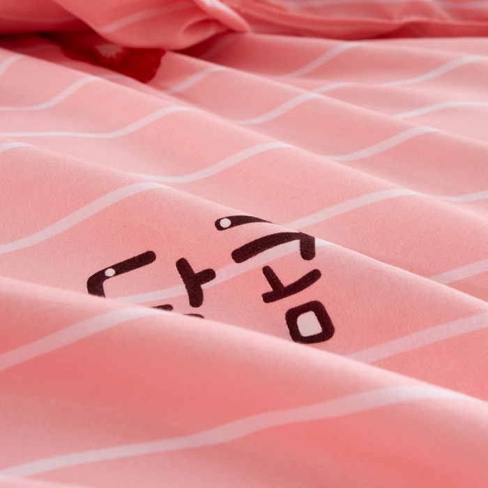 91家纺网 家纺一手货源 找家纺 艾裙海 2020新款斜纹加厚单被套 红色草莓