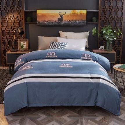 91家纺网 家纺一手货源 找家纺 艾裙海 2020新款斜纹加厚单被套 快乐星期天