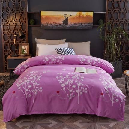 91家纺网 家纺一手货源 找家纺 艾裙海 2020新款斜纹加厚单被套 律动青春-紫