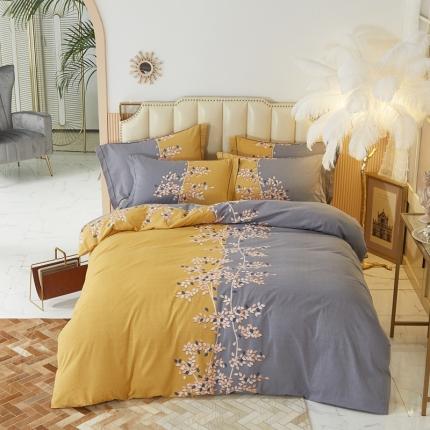 91家纺网 家纺一手货源 找家纺 （总）金纱玉纺 2020新款大版磨毛四件套