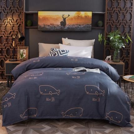 艾裙海 2020新款斜纹加厚单被套 深海流动