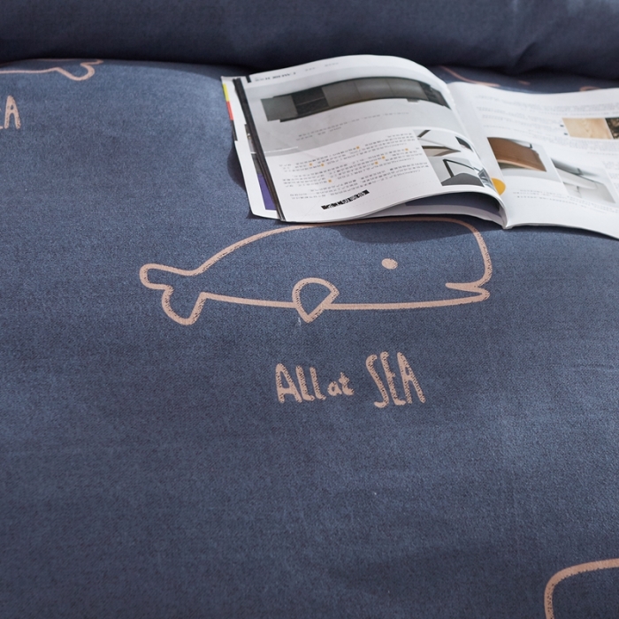 91家纺网 家纺一手货源 找家纺 艾裙海 2020新款斜纹加厚单被套 深海流动