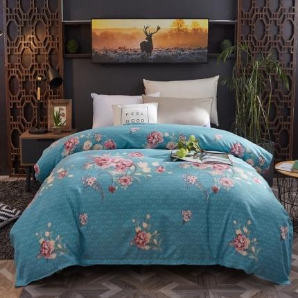 艾裙海 2020新款斜纹加厚单被套 薇恋花语-兰