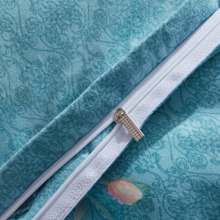 91家纺网 家纺一手货源 找家纺 艾裙海 2020新款斜纹加厚单被套 薇恋花语-兰