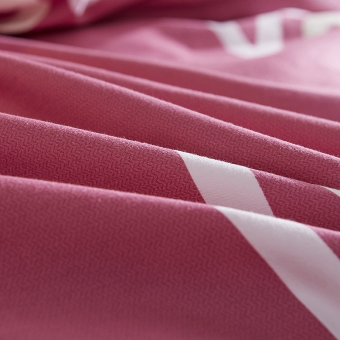 91家纺网 家纺一手货源 找家纺 艾裙海 2020新款斜纹加厚单被套 唯爱-红