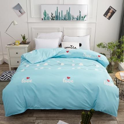 艾裙海 2020新款斜纹加厚单被套 心心相印