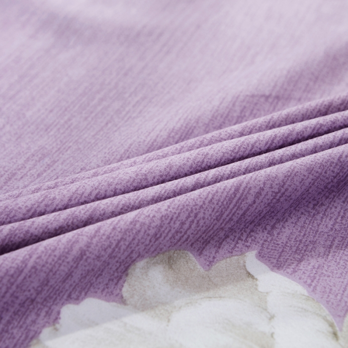 91家纺网 家纺一手货源 找家纺 艾裙海 2020新款斜纹加厚单被套 紫色恋花